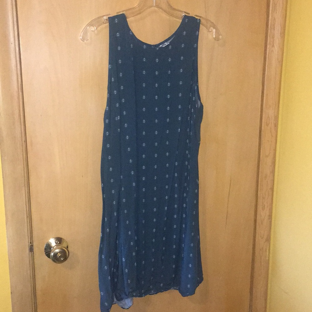 Old Navy Deep Teal Patterned Dress